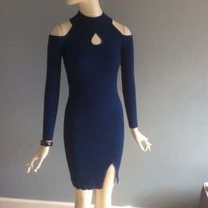Cold Shoulder Sweater Dress